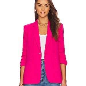 Cinq à Sept Khloe Ruched Sleeve Blazer, pink, size 4